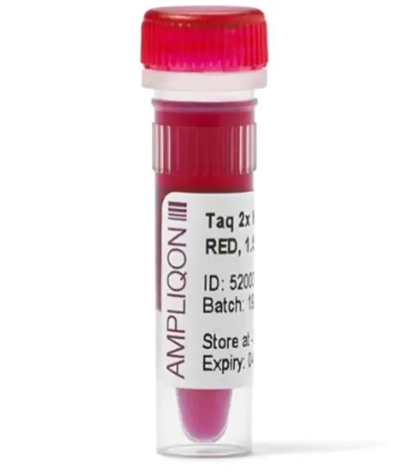Ampliqon Taq 2x DNA Polymerase Master Mix RED tube — red dye for direct gel loading