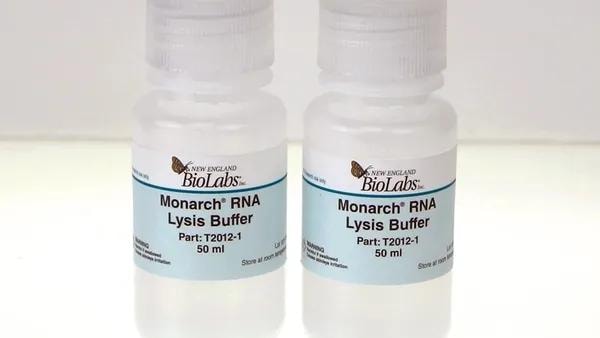 Monarch RNA Lysis Buffer bottles from New England BioLabs — Part T2012-1, 50 ml, for RNA extraction and purification